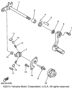 YZ400FL Вал переключения