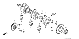 CB450S Вал коленчатый