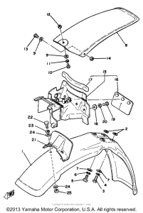 YZ125H Front fender - rear fender