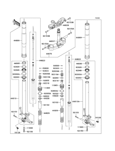 ZX600 Вилка передней оси