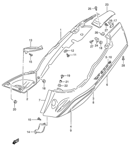 RF900 Обтекатель задний