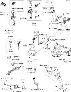 ZX1400 Замок зажигания