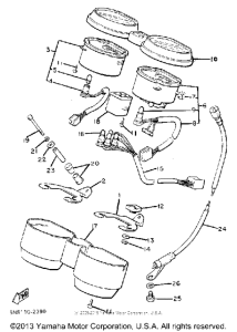 XJ650J Speedometer tachometer
