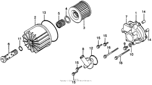 GL1000 Oil filter + water pump cover