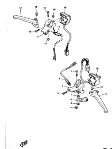 CW50 Handle switch. lever
