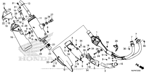 CRF1000D (ABS) Глушитель
