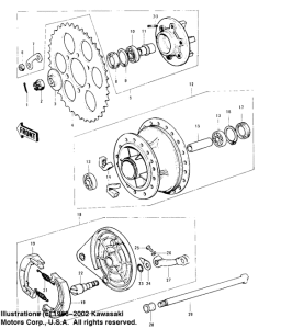 KS125 Rear hub / brake