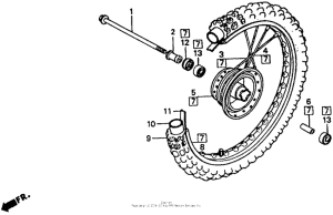 XR80R Переднее колесо