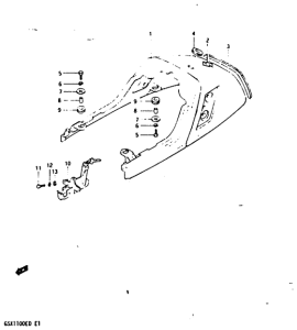 GSX1100 Обтекатель сидения