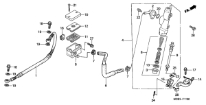 XL650V Задний тормозной цилиндр