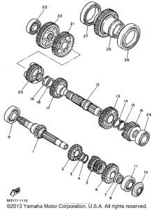 XV1100GC Трансмиссия