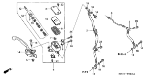 CBR1100XX Fr. brake master cylinder