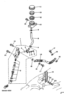 RD350LCF (20KW) Задний торм цилиндр