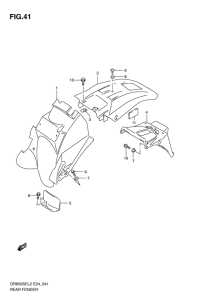 DR650 Заднее крыло