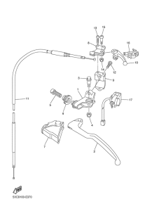 YZ250F Handle switch & lever