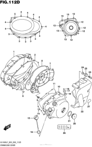 VL1500T Crankcase Cover (Vl1500Btl7 E28)