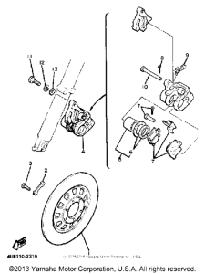 XJ550RK Передний суппорт