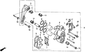 XL600V Передний суппорт
