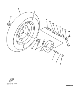 YP250 Переднее колесо