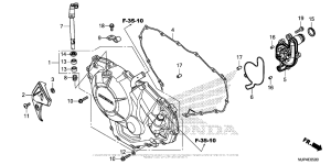 CRF1000 (ABS) Правая крышка картера
