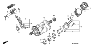 ST1300 Crank shaft / piston