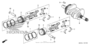 FSC600 (ABS) Коленчатый вал и поршни