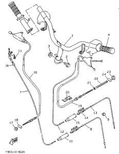 CW50 Steering handle. cable