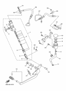 XJ6SA Задний тормозной цилиндр