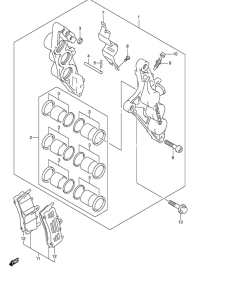 GSX1300R Передний суппорт