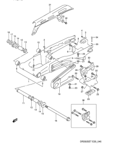 DR350 Маятник задний