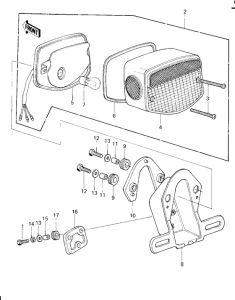 KZ650 Taillight unit ass`y