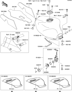 ZX900 Fuel tank(zx900-f2p)