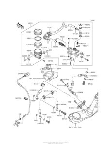 ZX1400 Главный тормозной цилиндр