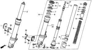 CBR900RR Передняя вилка
