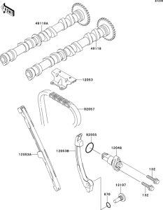 ZX600 Распред вал