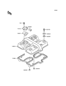 KLE500 Крышка головки цилиндров