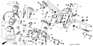 ST1300 Handle pipe / top bridge