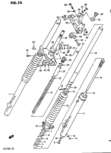 PE175 Передняя вилка model