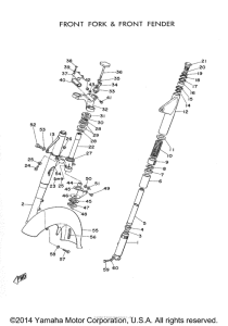 YD3 Front fork and fender