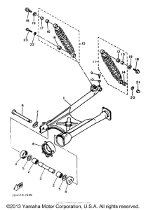 XV535TC Подвеска задние амортизаторы