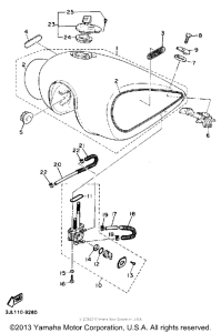 XV750W Топливный бак