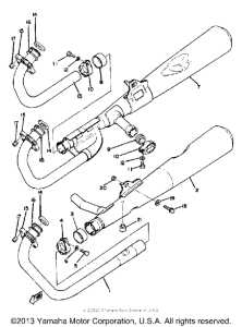 XS850G Выхлопная система