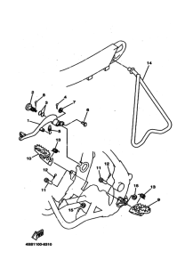 YZ125 YZ125H Support & repose pied