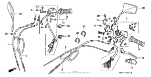 CMX250C Handle switch + cables + mirrors