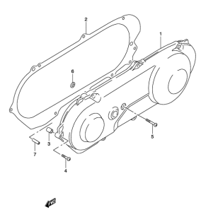 AY50 Crankcase lh cover