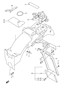 GSX600 Заднее крыло