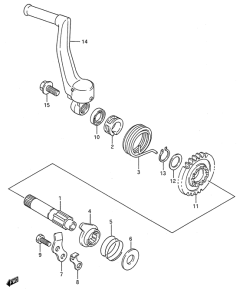 RM125 Ножной стартер