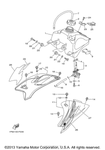 TTR50EW Топливный бак