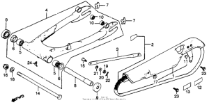 CB750 Swingarm + chain case