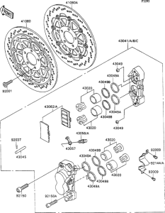 ZX1100 Передние тормоза